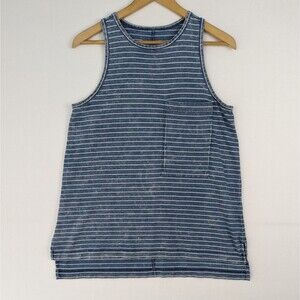 Rag & Bone / Jean Women's Small The Bowery Blue Indigo White Stripe Pocket Tank